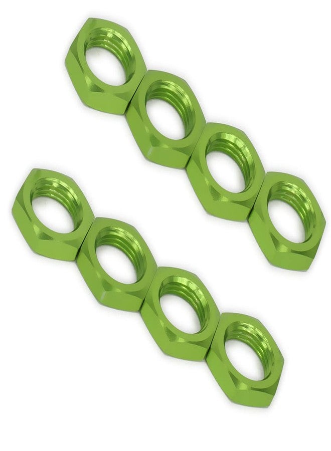 UURCSKY 8 pcs Aluminum RC Wheel Nuts 17mm Thread 1.0mm for ARRMA HSP AXIAL FS HIMOTO Redcat Upgraded Hop-Up Parts (Green) - Image 4